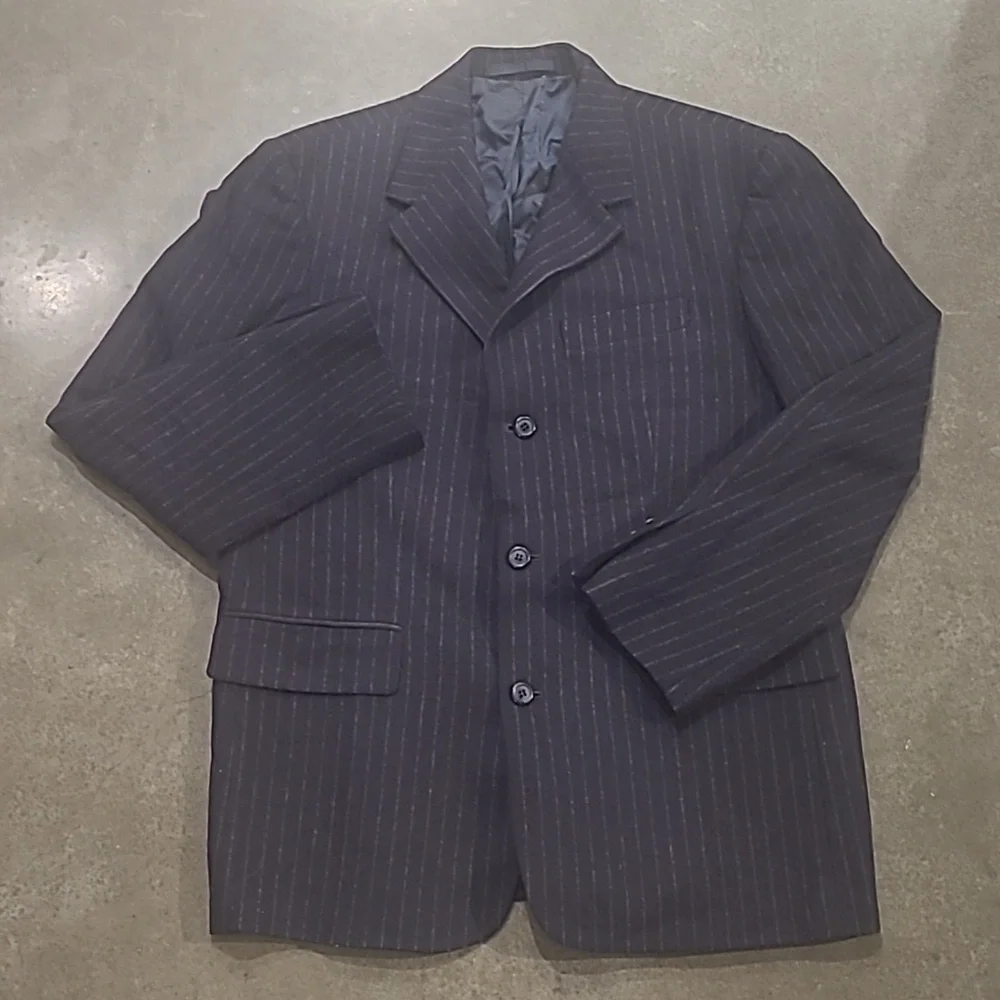 J. CREW WOOL BLEND PINSTRIPE SPORT COAT BLAZER JACKET